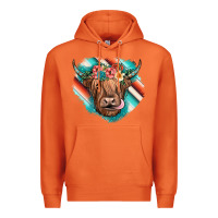 Carrot highland cow serape Premium Hoodie - JahusDesignShop