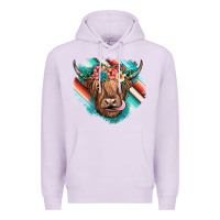 Lilac highland cow serape Premium Hoodie - JahusDesignShop