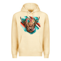 Pina Colada highland cow serape Premium Hoodie - JahusDesignShop