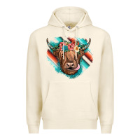 Tofu highland cow serape Premium Hoodie - JahusDesignShop