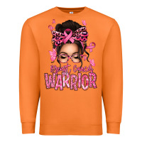 Carrot brest cancer warrior afro messy bun Premium Sweatshirt - texasbilliewilder