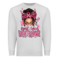 Dove Grey brest cancer warrior afro messy bun Premium Sweatshirt - texasbilliewilder