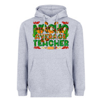 Heather Grey nacho average teacher Heavyweight Hoodie - texasbilliewilder