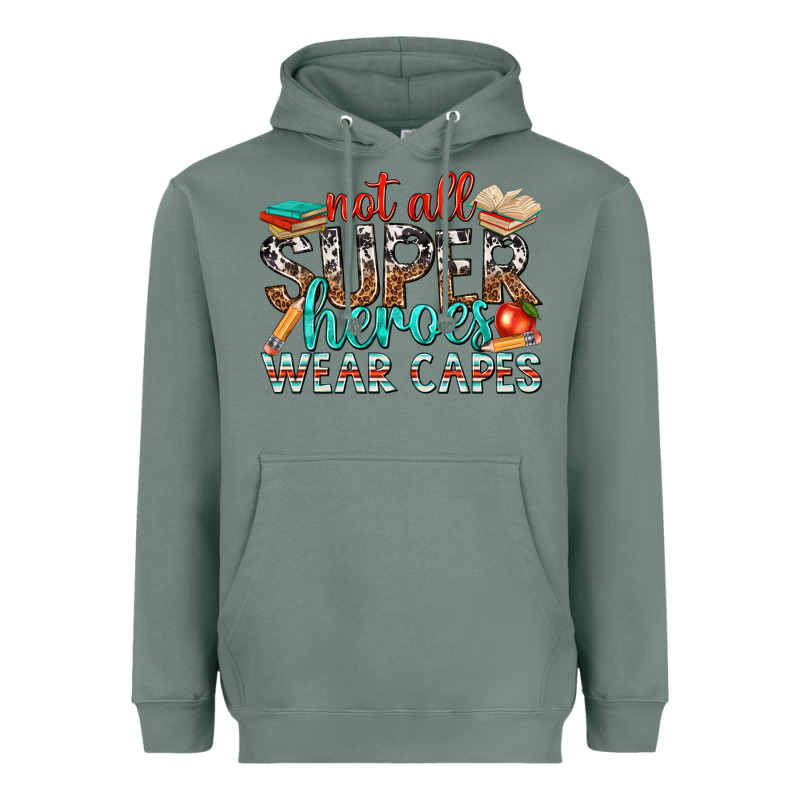 Not All Superheroes Wear Capes With Books Heavyweight Hoodie by texasbilliewilder | Teevron