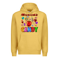 Antique Gold all you need is candy Premium Hoodie - AdoDesignShop