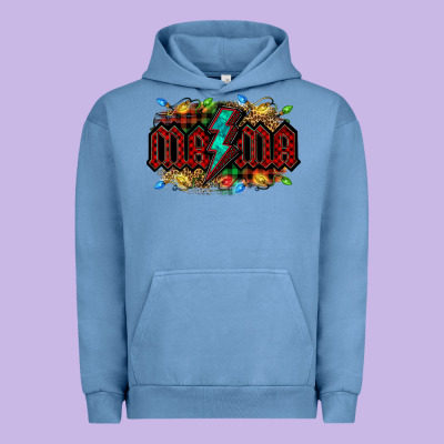 Lightning Bolt Mama Christmas Urban Hoodie Designed By Jasminsmagicworld