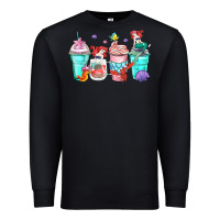 Black ariel coffee cups Premium Sweatshirt - Zillion Design Studio