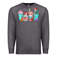 Charcoal Heather ariel coffee cups Premium Sweatshirt - Zillion Design Studio