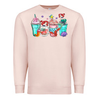 Pale Pink ariel coffee cups Premium Sweatshirt - Zillion Design Studio