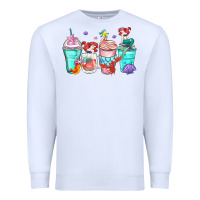 White ariel coffee cups Premium Sweatshirt - Zillion Design Studio