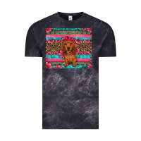 Cloud Black dachshund puppy floral Vintage Tee - Artiststas
