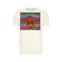 Vintage Arctic dachshund puppy floral Vintage Tee - Artiststas