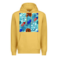 Antique Gold patriotic fireworks and sunflower Premium Hoodie - BundleAndBundleShop
