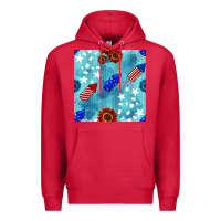 Cardinal patriotic fireworks and sunflower Premium Hoodie - BundleAndBundleShop