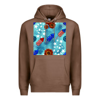 Chestnut patriotic fireworks and sunflower Premium Hoodie - BundleAndBundleShop