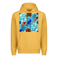 Mustard patriotic fireworks and sunflower Premium Hoodie - BundleAndBundleShop