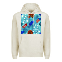Oatmeal Heather patriotic fireworks and sunflower Premium Hoodie - BundleAndBundleShop