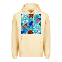 Pina Colada patriotic fireworks and sunflower Premium Hoodie - BundleAndBundleShop