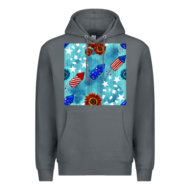 Patriotic Fireworks And Sunflower Premium Hoodie by BundleAndBundleShop | Teevron