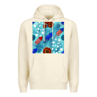 Sandshell patriotic fireworks and sunflower Premium Hoodie - BundleAndBundleShop