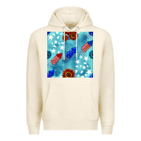 Tofu patriotic fireworks and sunflower Premium Hoodie - BundleAndBundleShop
