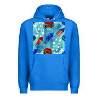 True Royal patriotic fireworks and sunflower Premium Hoodie - BundleAndBundleShop