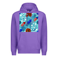 Patriotic Fireworks And Sunflower Premium Hoodie | Teevron