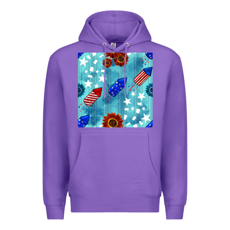 Patriotic Fireworks And Sunflower Premium Hoodie by BundleAndBundleShop | Teevron