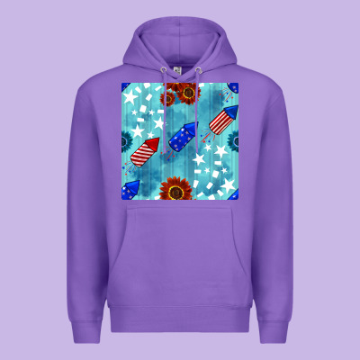Patriotic Fireworks And Sunflower Premium Hoodie Designed By Bundleandbundleshop