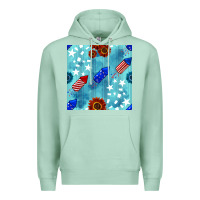 Seafoam patriotic fireworks and sunflower Premium Hoodie - BundleAndBundleShop