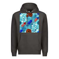 Smoke patriotic fireworks and sunflower Premium Hoodie - BundleAndBundleShop