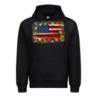 Black christmas american flag background Urban Hoodie - Jasminsmagicworld
