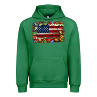 Emerald christmas american flag background Urban Hoodie - Jasminsmagicworld