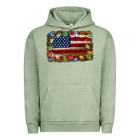 Pigment Oil Green christmas american flag background Urban Hoodie - Jasminsmagicworld