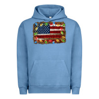 Christmas American Flag Background Urban Hoodie | Teevron