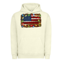 Pigment Pistachio christmas american flag background Urban Hoodie - Jasminsmagicworld