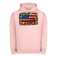 Pigment Salmon christmas american flag background Urban Hoodie - Jasminsmagicworld