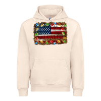 Sandshell christmas american flag background Urban Hoodie - Jasminsmagicworld