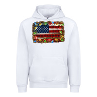 White christmas american flag background Urban Hoodie - Jasminsmagicworld