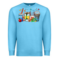 Ocean Blue math teacher coffee cups Premium Sweatshirt - Zillion Design Studio