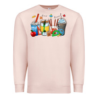 Pale Pink math teacher coffee cups Premium Sweatshirt - Zillion Design Studio