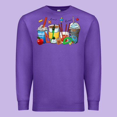 Math Teacher Coffee Cups Premium Sweatshirt Designed By Zillion Design Studio