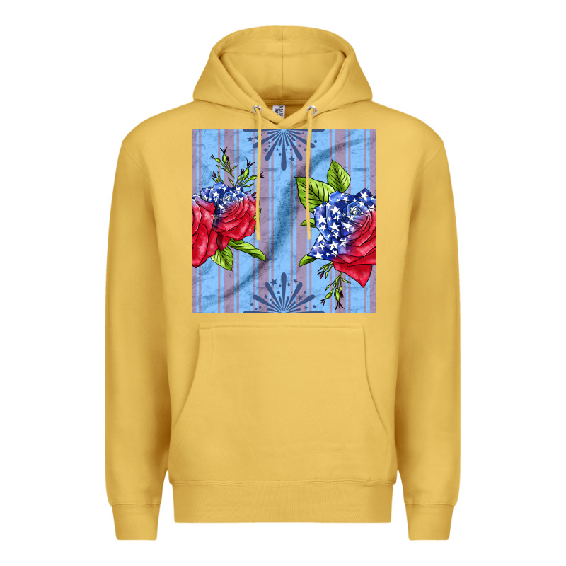 Patriotic Rose Premium Hoodie by BundleAndBundleShop | Teevron