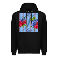 Black patriotic rose Premium Hoodie - BundleAndBundleShop