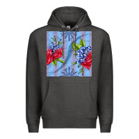 Charcoal Heather patriotic rose Premium Hoodie - BundleAndBundleShop