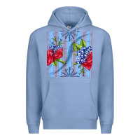 Colony Blue patriotic rose Premium Hoodie - BundleAndBundleShop