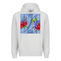 Dove Grey patriotic rose Premium Hoodie - BundleAndBundleShop