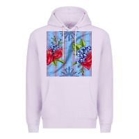Lilac patriotic rose Premium Hoodie - BundleAndBundleShop