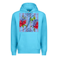 Ocean Blue patriotic rose Premium Hoodie - BundleAndBundleShop