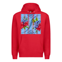 Red patriotic rose Premium Hoodie - BundleAndBundleShop
